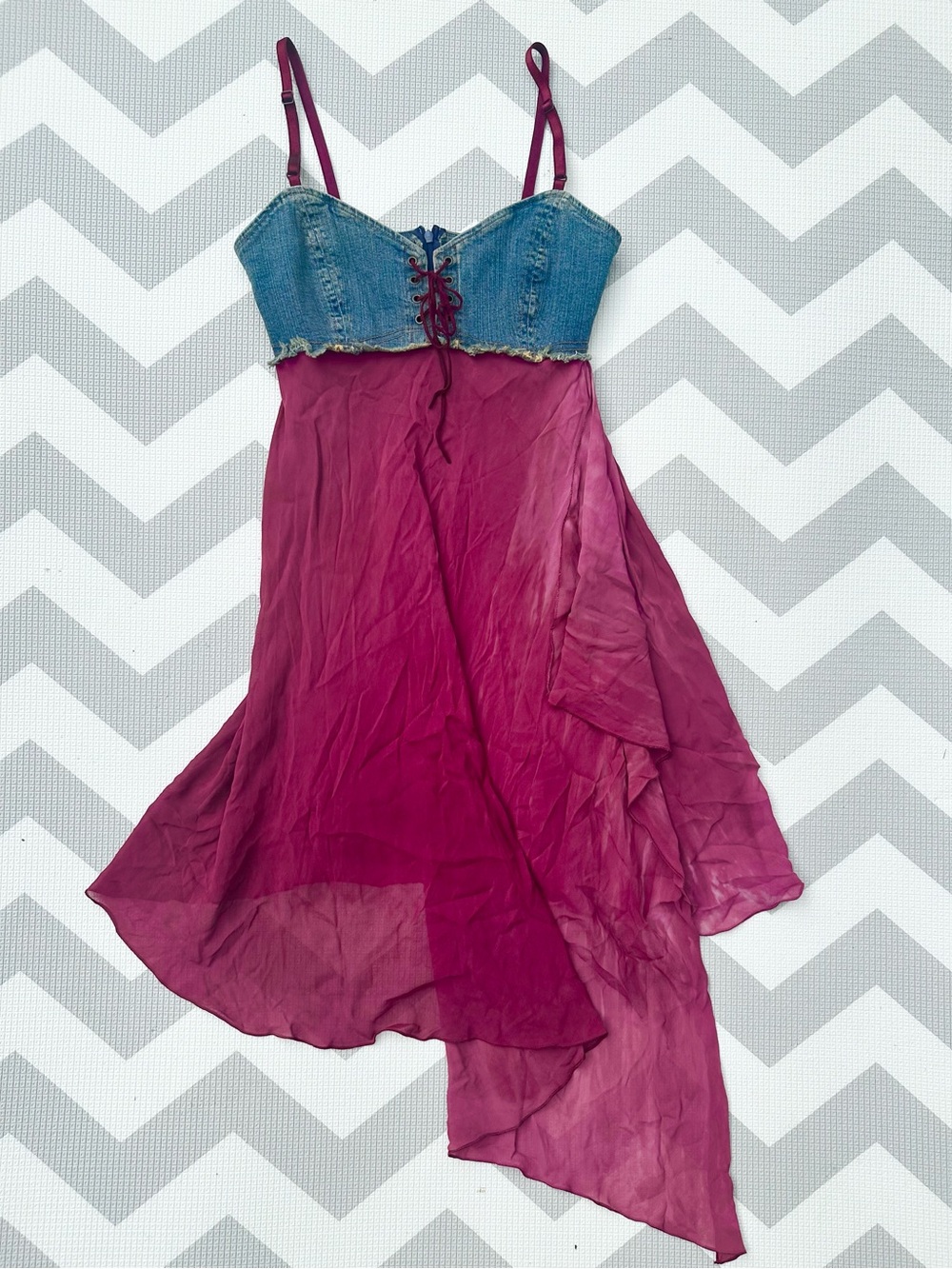 Vintage Candie's Denim Bustier Dress